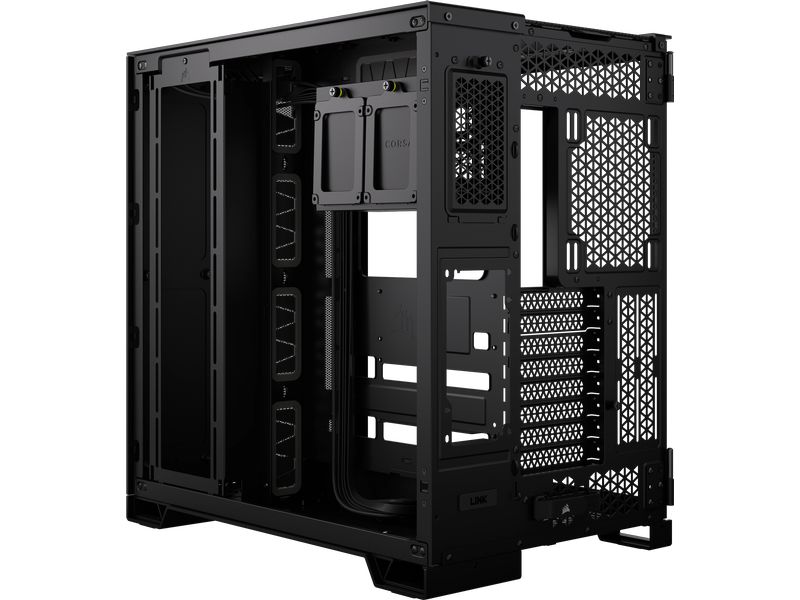 Corsair PC-Gehäuse 6500D Airflow Schwarz Mid-Tower PC-Case mit Zwei-Kammer-Design und herausragendem Luftstrom