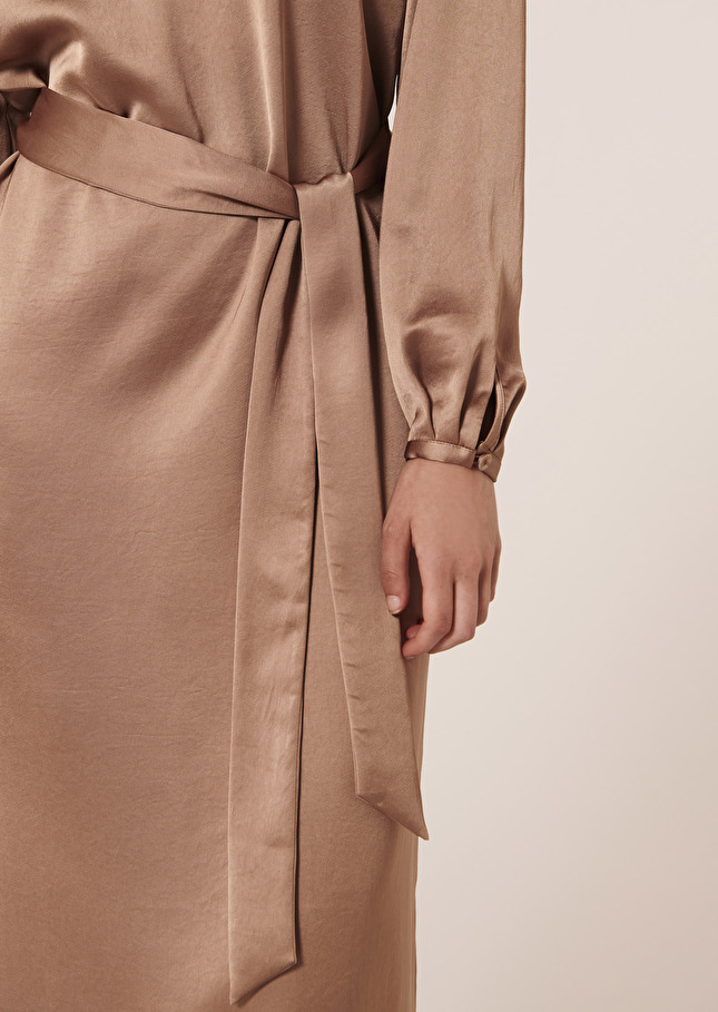 Robe Rubymarron en satin fluide