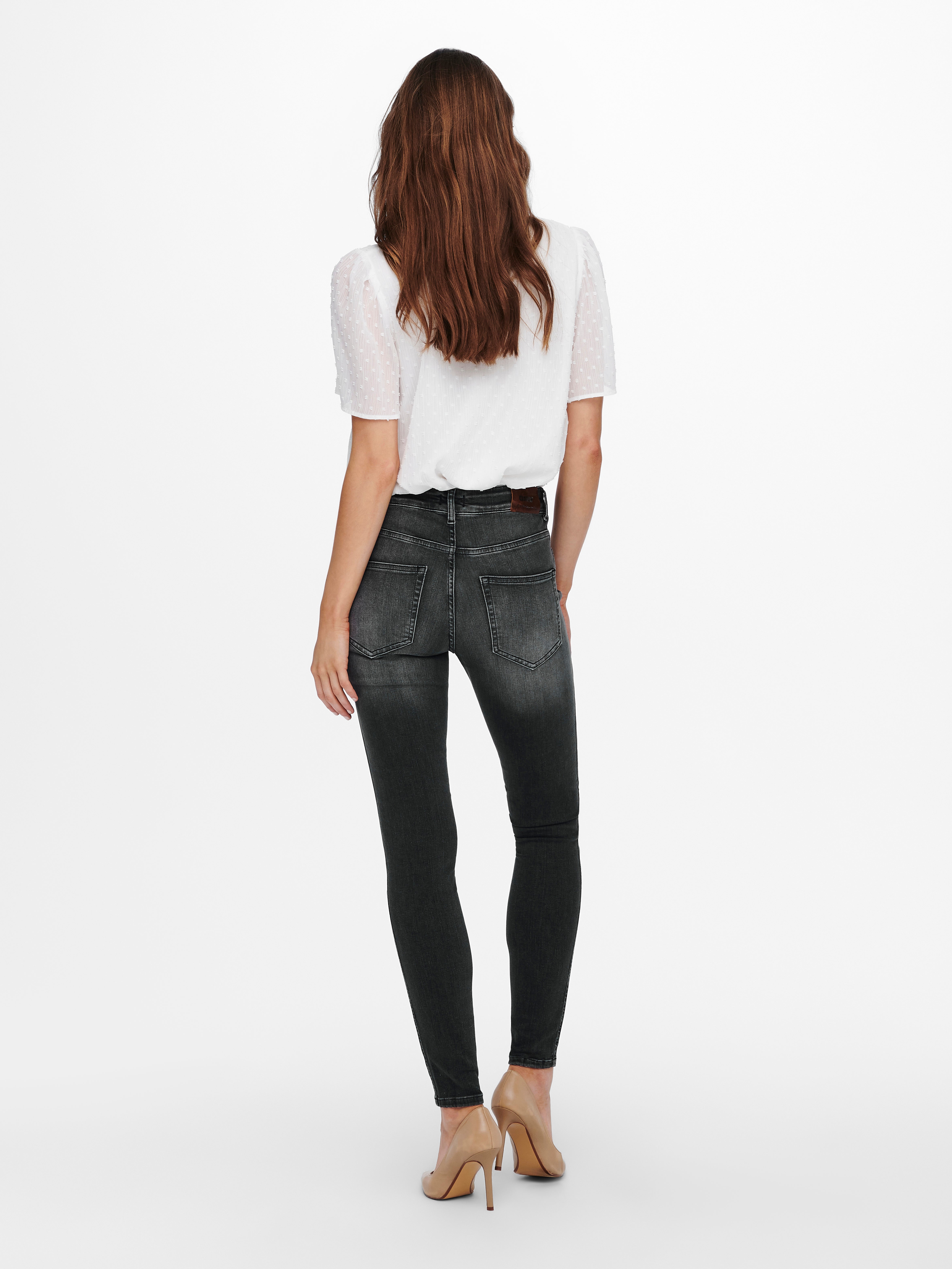ONLBOBBY Mittlere Taille Skinny Fit Jeans Grey Denim