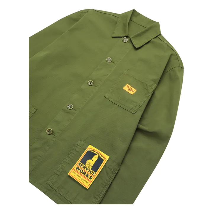 Service Works Veste Ripstop Coverall Coton Bio | Vert kaki