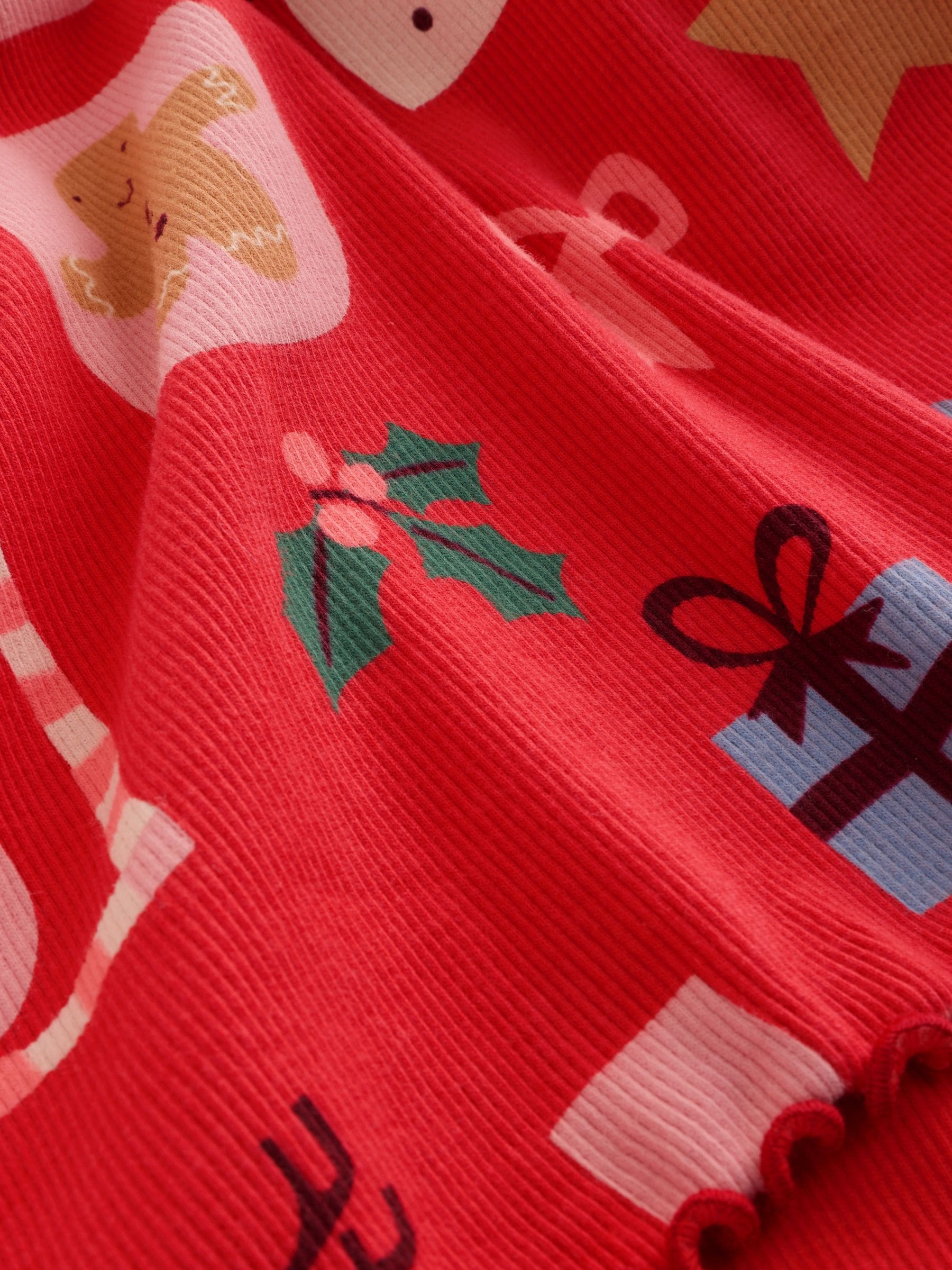 Rood - Kerstjurk met lange mouwen (3mnd-7jr)