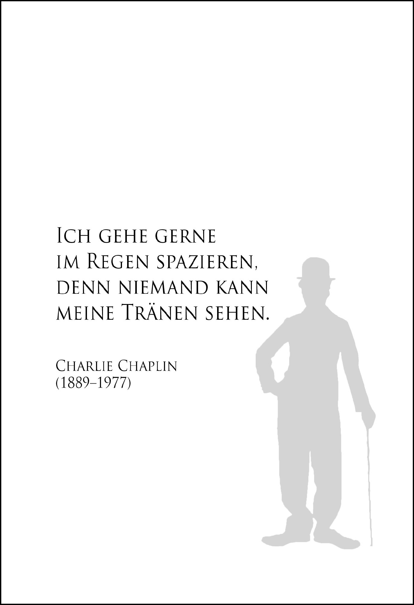 Postkarte 'Ich gehe gerne im Regen spazieren' günstig bestellen