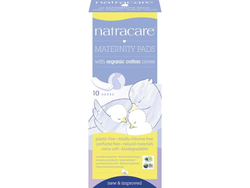 Natracare Natürliche Wochenbetteinlagen 10 Stück Lange, dicke Wochenflussbinden