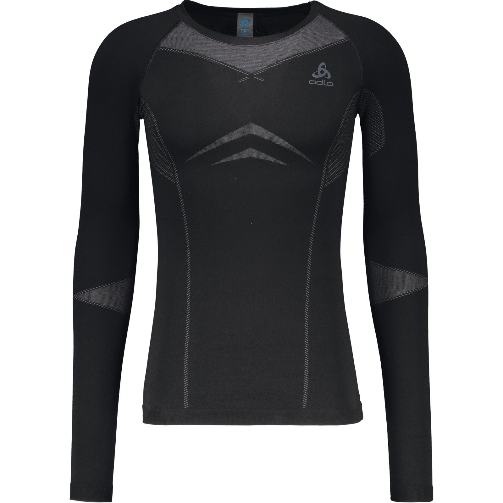 Odlo Herren-Langarmshirt Performance Evo Warm Base Layer XL, schwarz