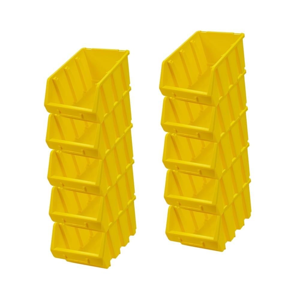 PROREGAL SuperSaver Set 10x Opbergdoos 3 HxBxD 12,6 x 17 x 24 cm Polypropyleen Geel