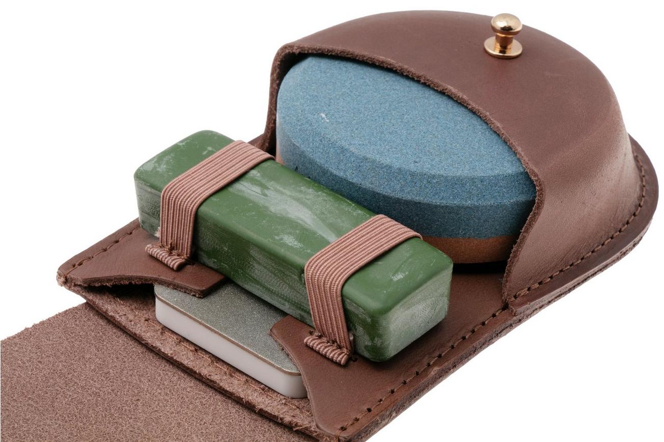 Skerper Field Sharpening Kit SVSO004, slijpset met lederen foedraal