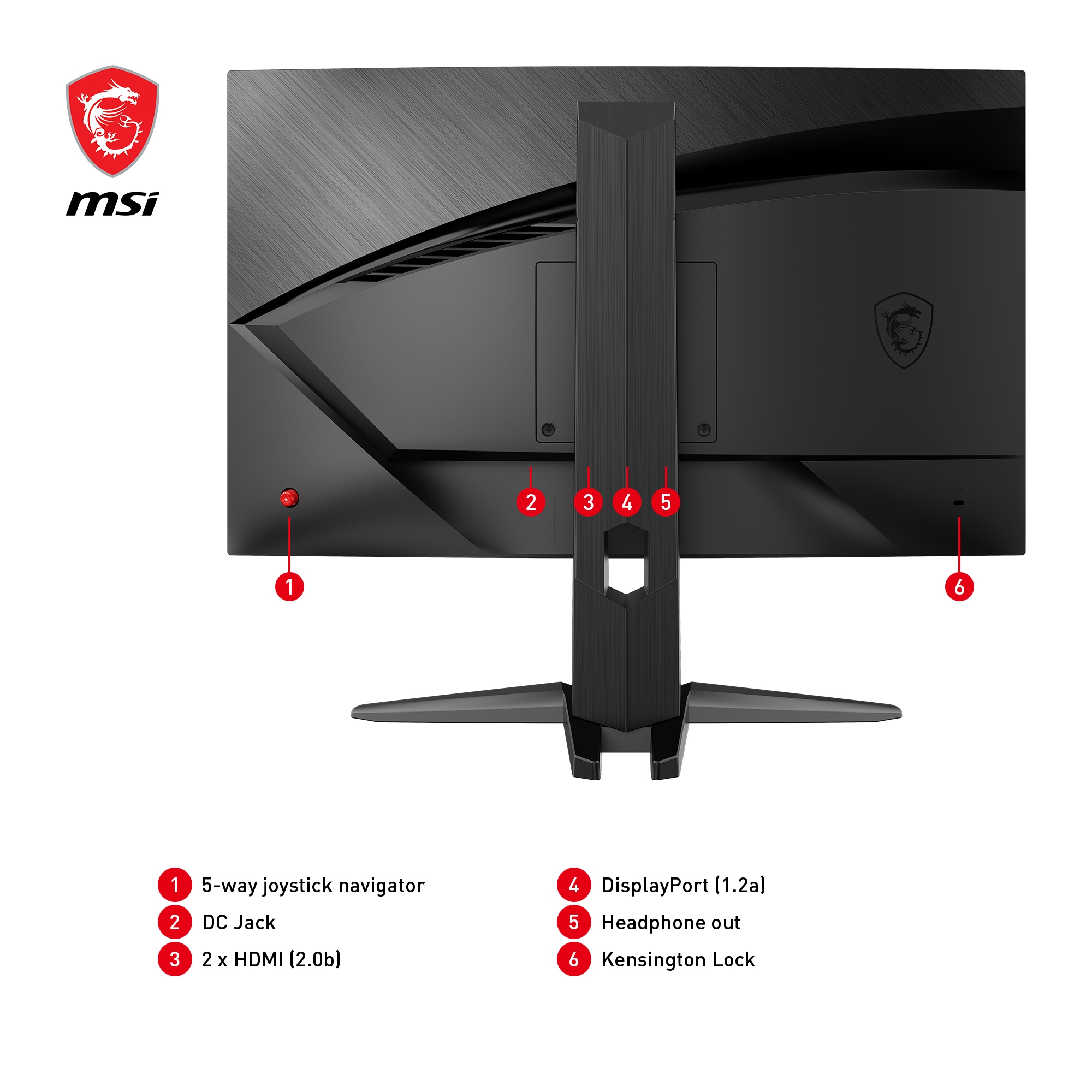 MSI Curved-Gaming-LED-Monitor »G24C6P E2« 59,9 cm/24 ″  1920 x 1080 px Full HD 1 Reaktionszeit 180 Hz höhenverstellbar, 3 Jahre Herstellergarantie