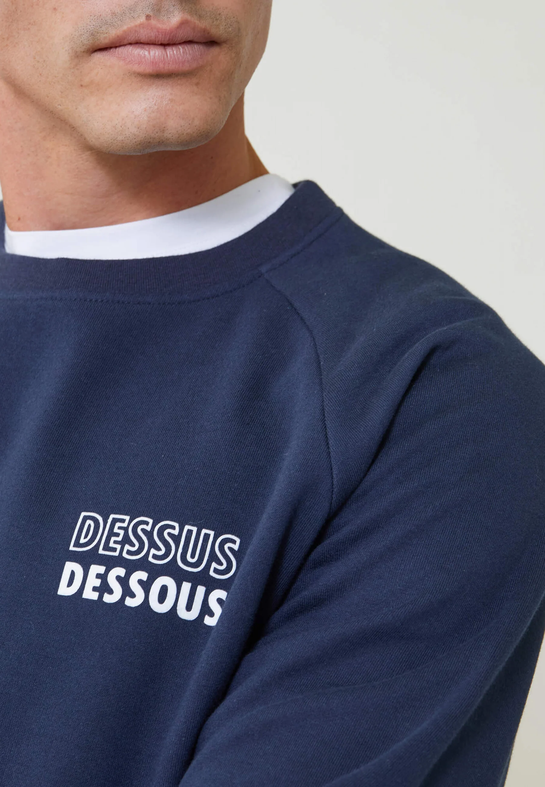 Sweat-shirt en molleton gratté-Cheikh Marine