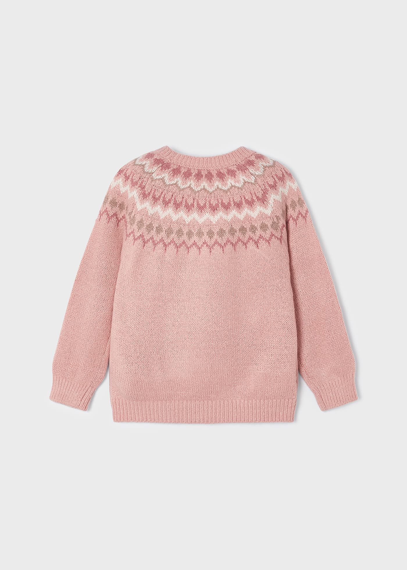 Suéter infantil de jacquard com franjas