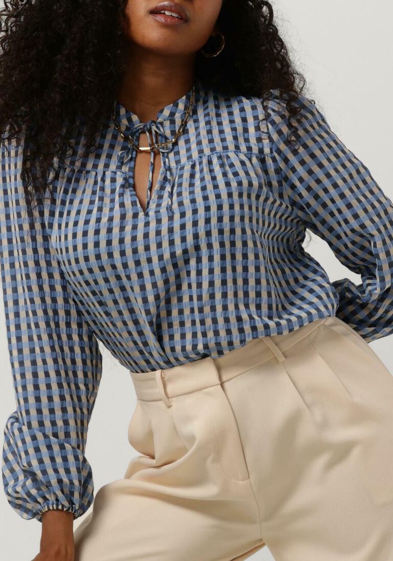 LEVETE ROOM blauwe levete room blouse anemone 2