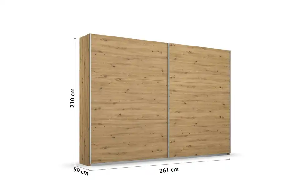 Schwebetürenschrank 261 cm