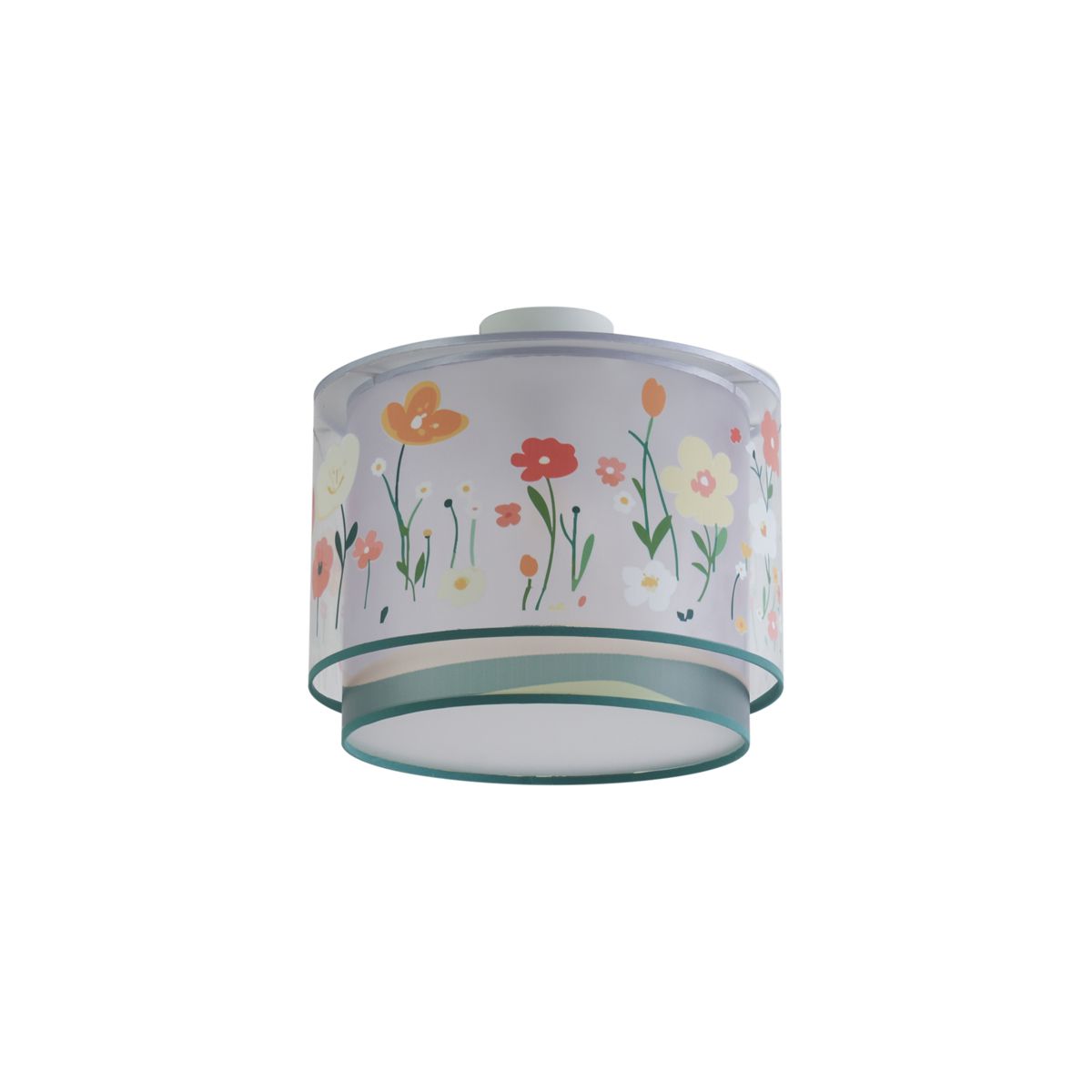 Kinder plafondlamp wit met bloemen - Harrie between Flowers
