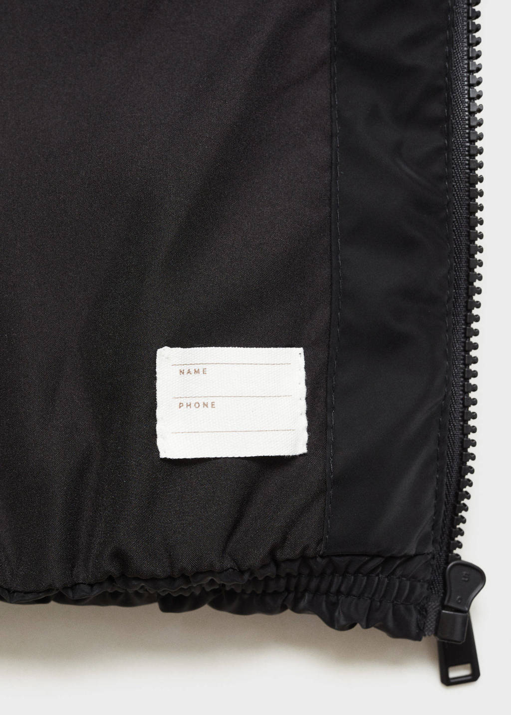 Mango Kids gewatteerde winterjas zwart