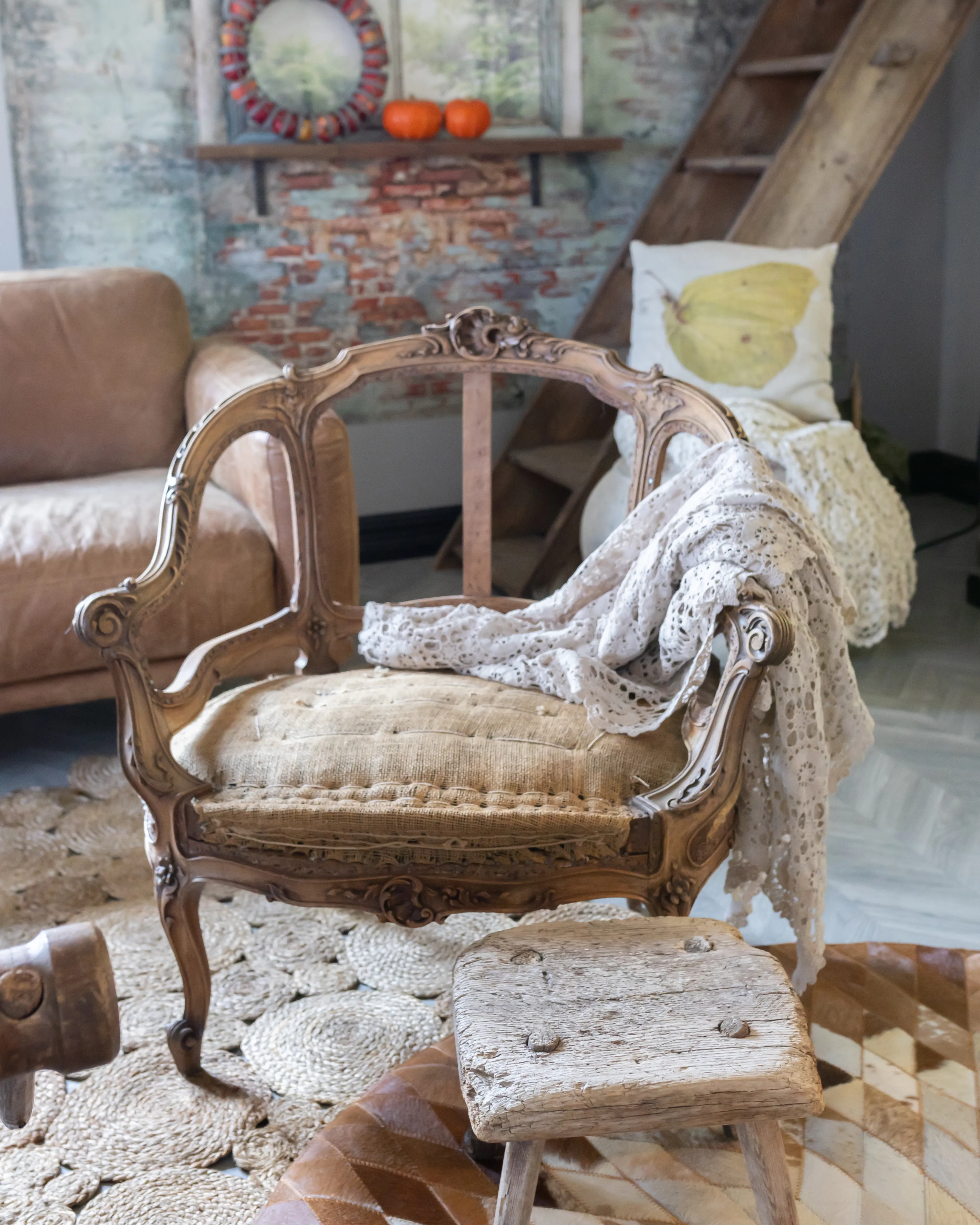 Vloerkleed GERDEK Beige ø 135 cm Jute