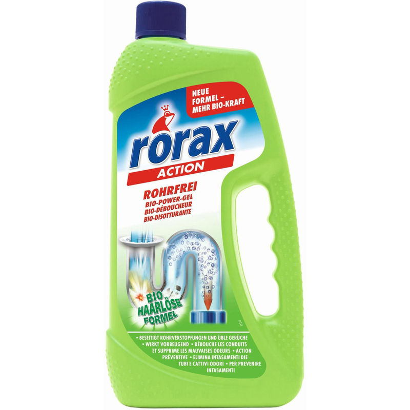 Rorax Abflussreiniger Rohrfrei Bio Power Gel, 1 l