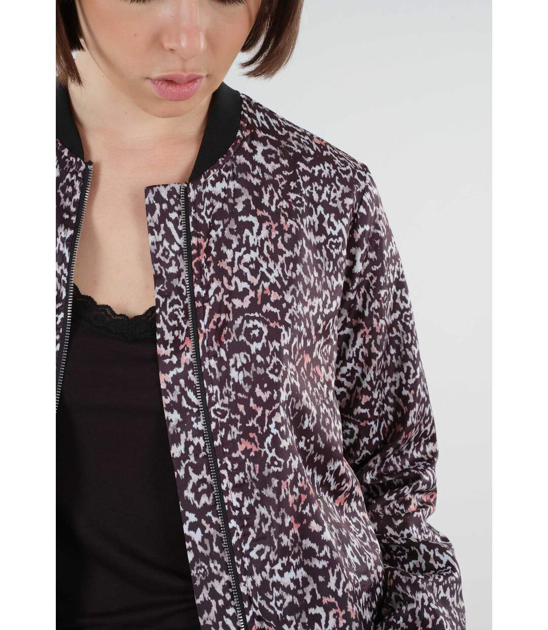 Blouson teddy motif animalier NUNA
