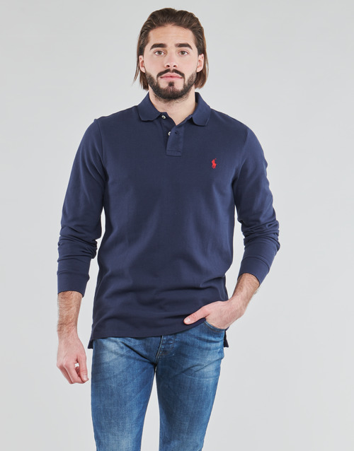 Polo Ralph Lauren - POLO AJUSTE DROIT EN COTON BASIC MESH LOGO PONY PLAYER Marino