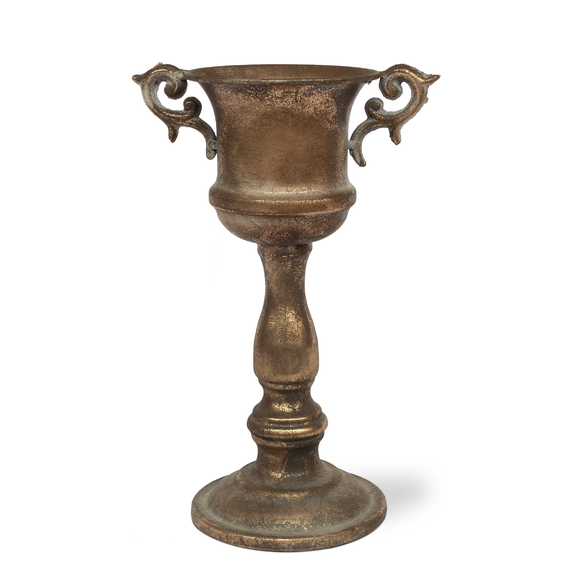 Blumenpokal 'Calice', antik messing, H 26 cm, Ø 11,5 cm von fischer's lagerhaus