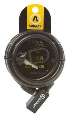 AUVRAY - Antivol Vélo Spirale ø10 - Spiral   Bracelet - Longueur 150cm - Acier Tressé - Fiable et Résistant