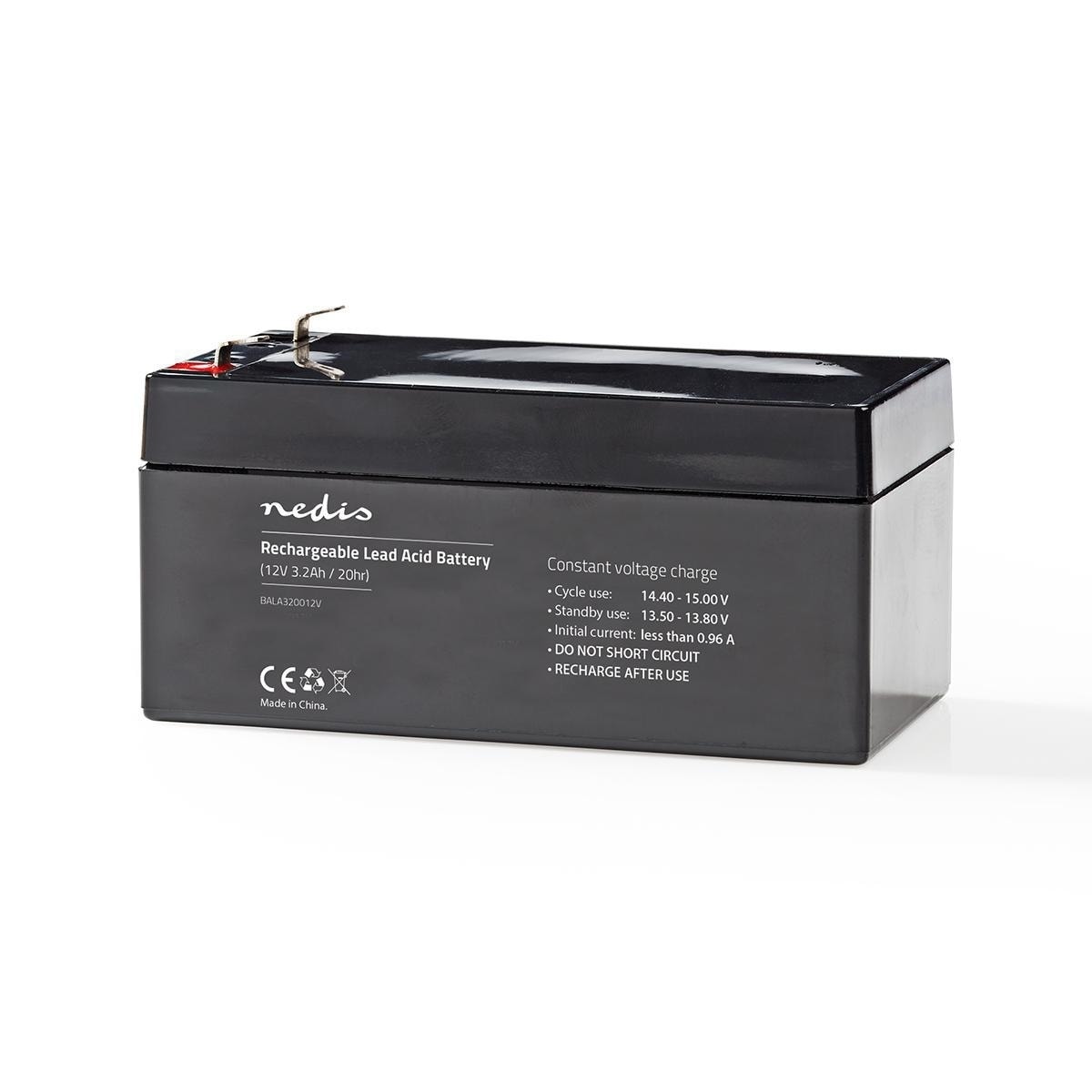 Nedis Oppladbart blybatteri | Lead-Acid | Oppladningsbar | 12 V | 3200 mAh