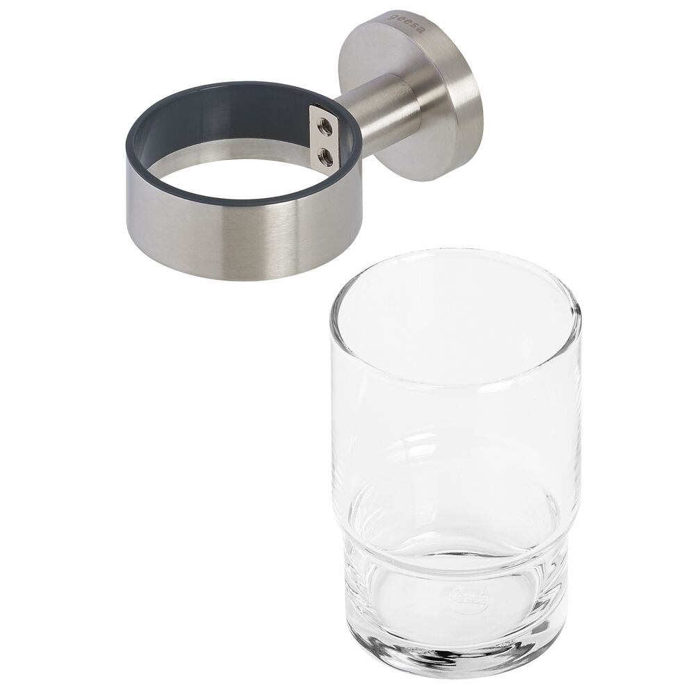 Geesa Nemox glashouder met glas RVS geborsteld