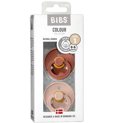 Bibs Fopspeen maat 2 – woodchuck/blush 2pack (2 stuks)