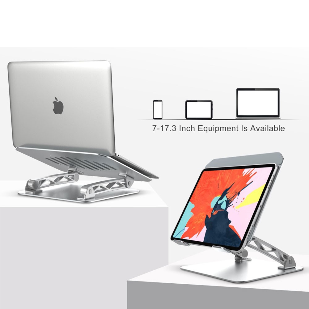 Faltbare Stabile Multi-Winkel Desktop Halterung Alu Ständer für Laptop / MacBook / Tablet (7
