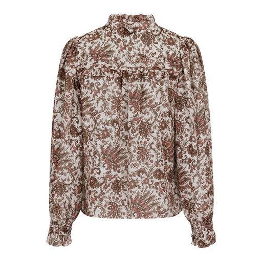 Neo Noir Rhia Vintage Paisley Bluse, Beige, 40