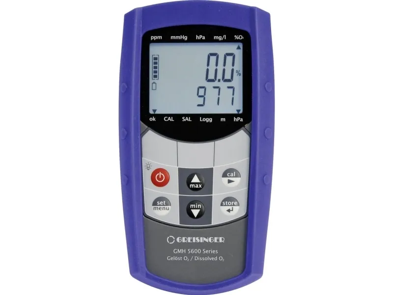 Greisinger GMH5630 Kombi-måleapparat Ilt-koncentration, Ilt-mætning, Tryk, Temperatur