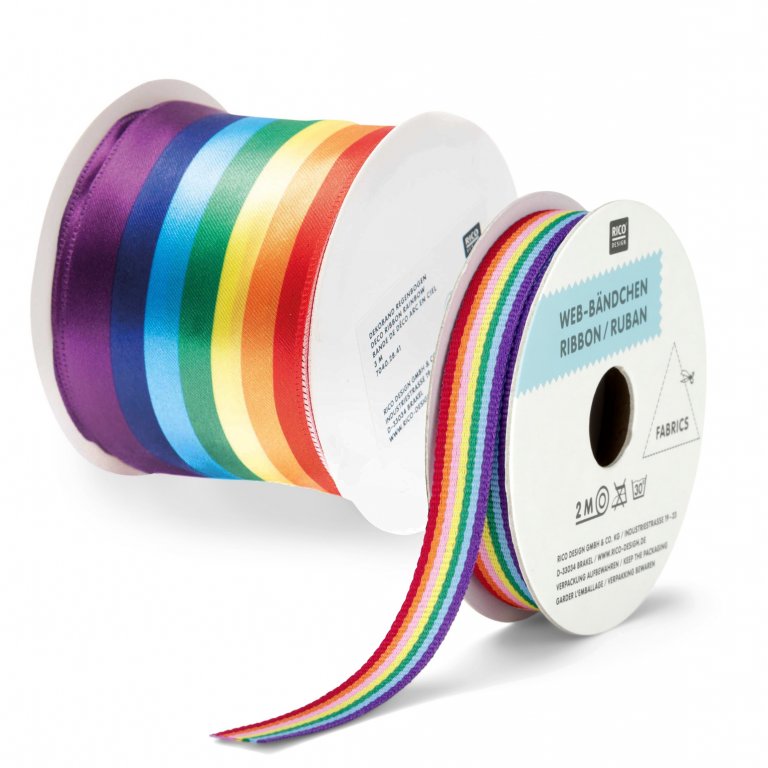 Geschenkband Regenbogen