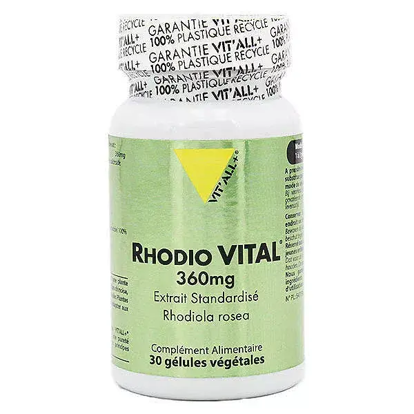 Vit'all+ Rhodio Vital 360mg 30 cápsulas vegetais