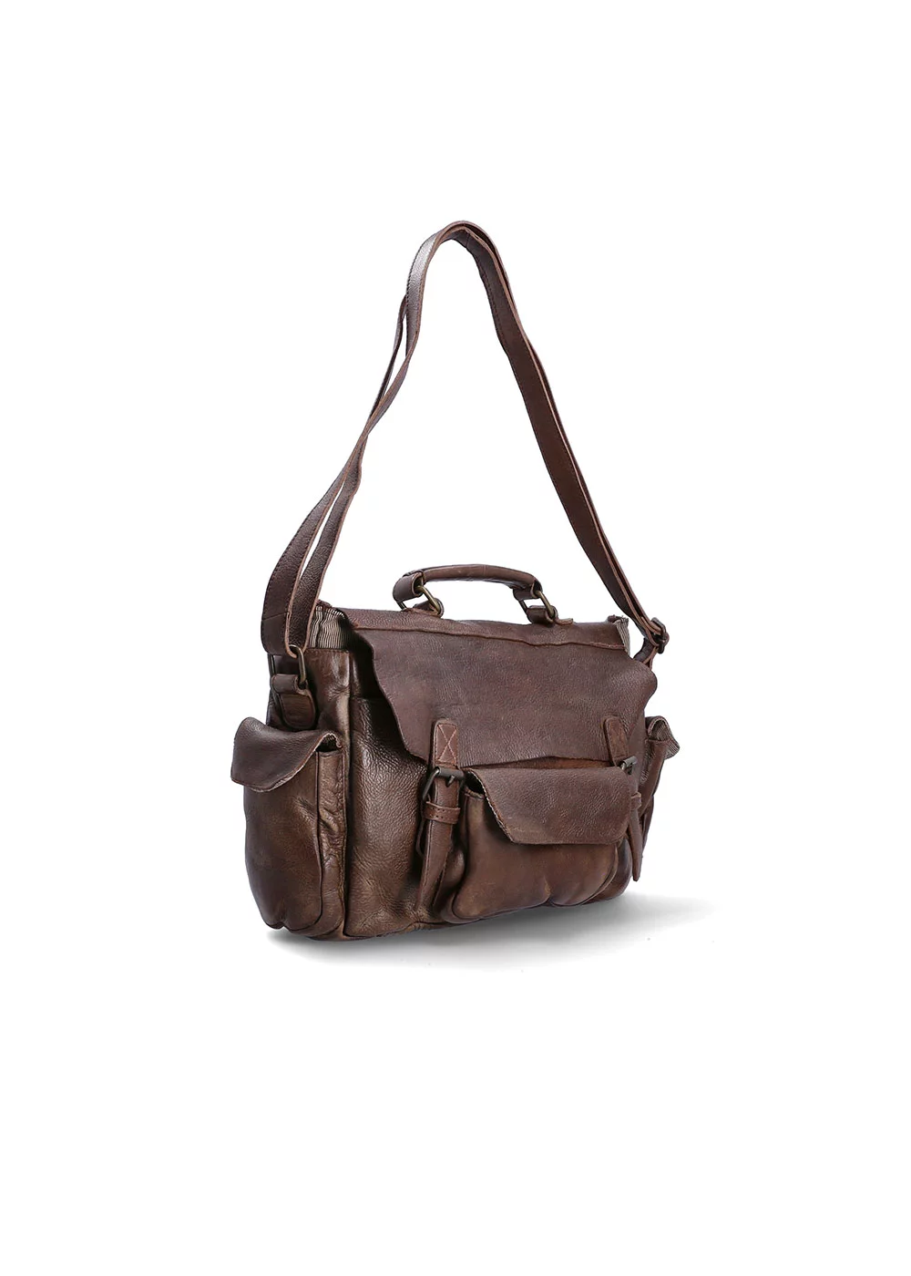 CARTABLE WLADIMIR CUIR VINTAGE MARRON