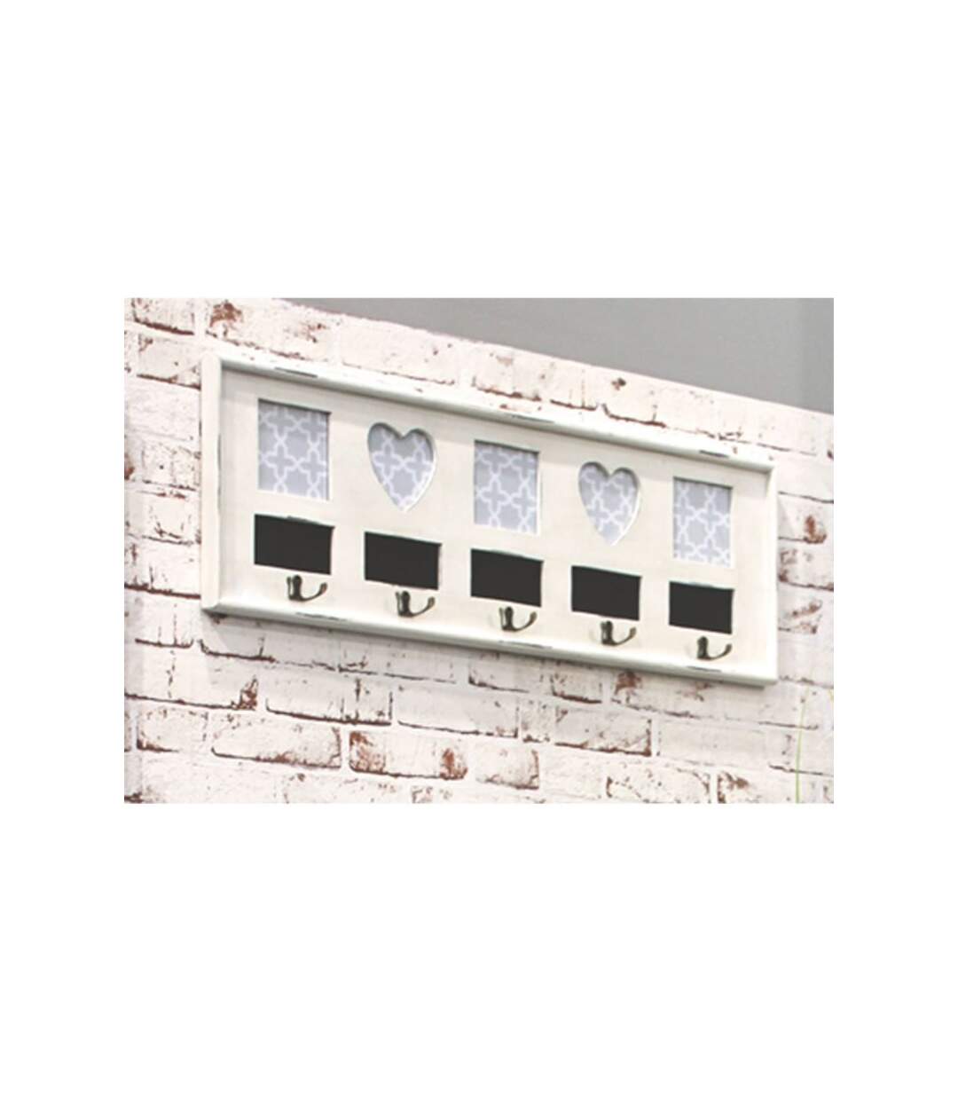 Paris Prix - Patère Murale Vintage coeur 77cm Blanc