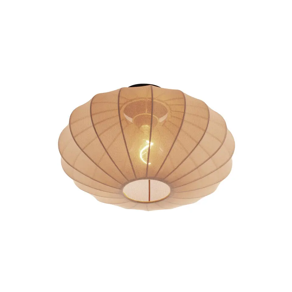 Qazqa plafondlampen bida bruin e27