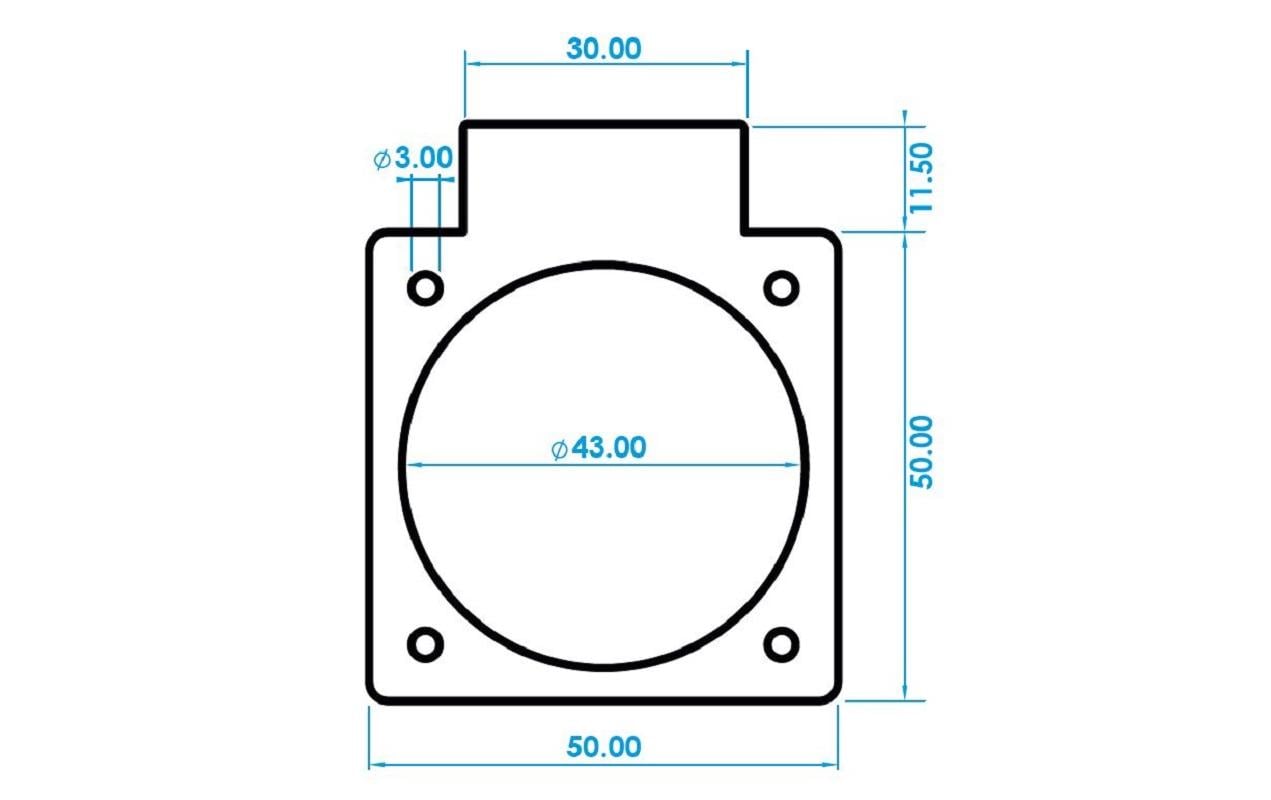 Einbausteckdose T13 IP55 mit Verschlussdeckel hellblauIP55 T13 Steckdose