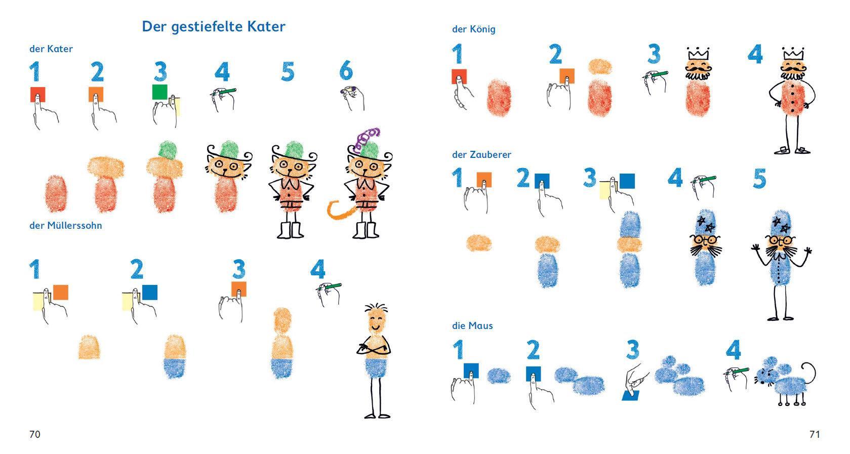 Fingerstempeln für kleine Künstler - Märchen und Geschichten
