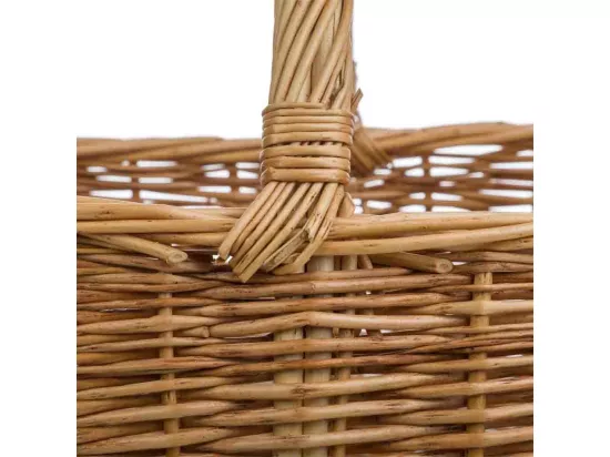 Panier en osier marron 43x33x20/32h
