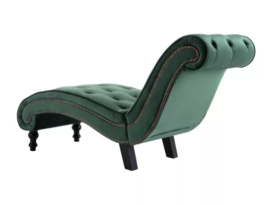 Prolenta Premium - Chaise longue Velours Vert
