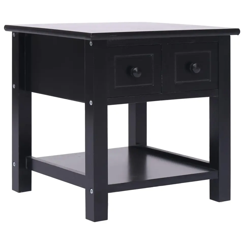 vidaXL - Bijzettafel - Zwart - Hout