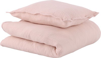 Oh, Poppy! Vega Musselin Sengesett 70x80 Sprinkelseng, Powder Pink