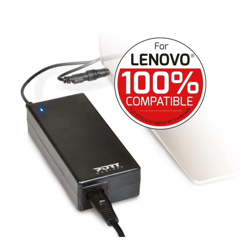 (90W) Universal Lenovo Power Netzteil inkl. 4 Adaptersteckern (900007-LE) - Schwarz