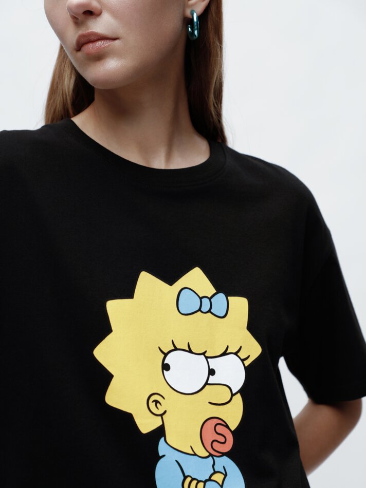 Camiseta Maggie dos Simpsons - Cinza Antracite