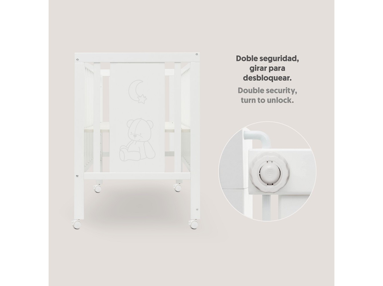 CAMA BRANCA INTERBABY TRANSFORMÁVEL 60X120CM