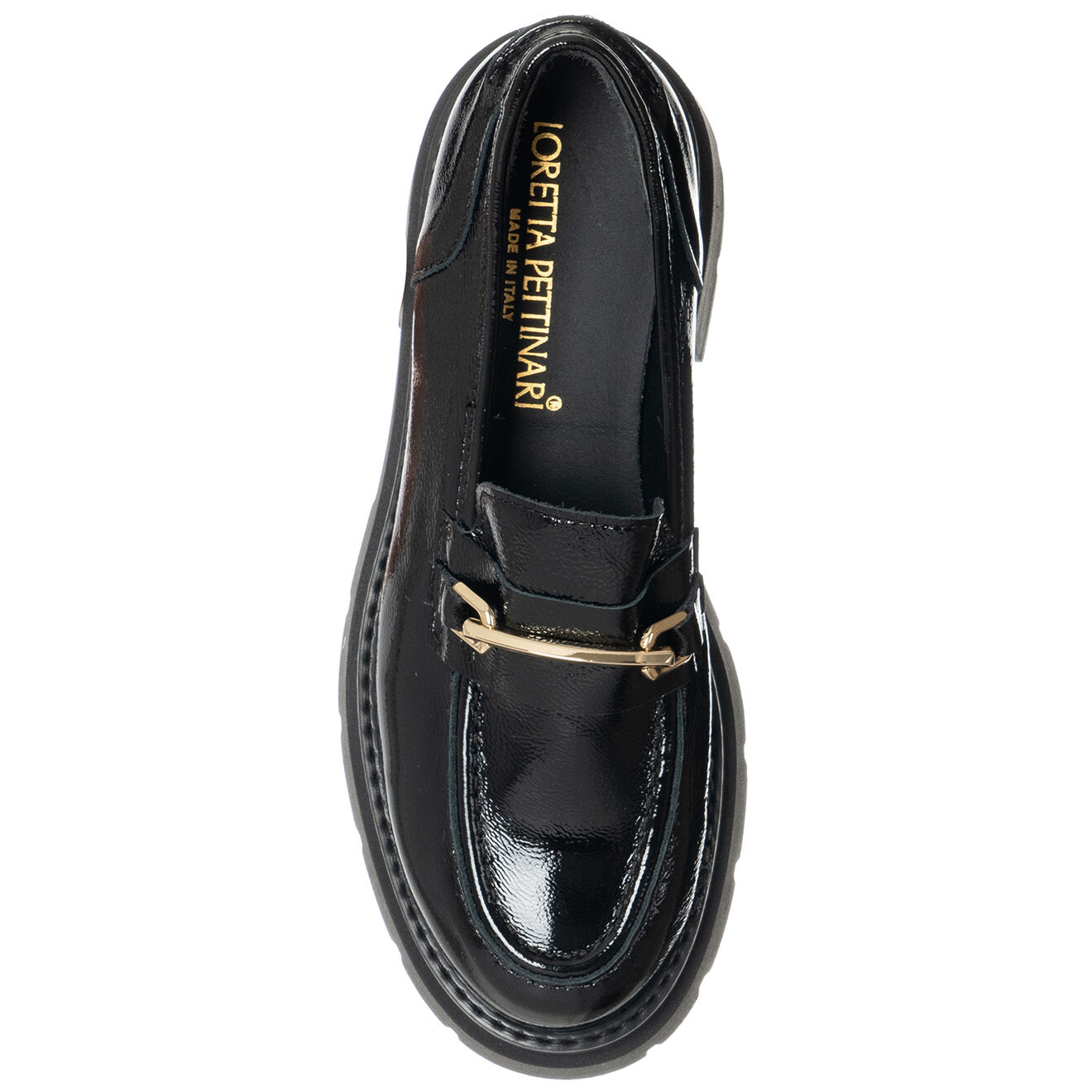 Loretta Pettinari Mocassins en Cuir Erbo noirs - Talon 4.5 cm