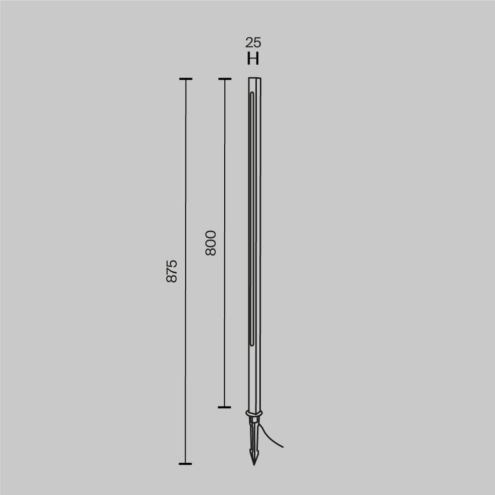 LED-padverlichting Paal in grafiet 12W 600lm IP65