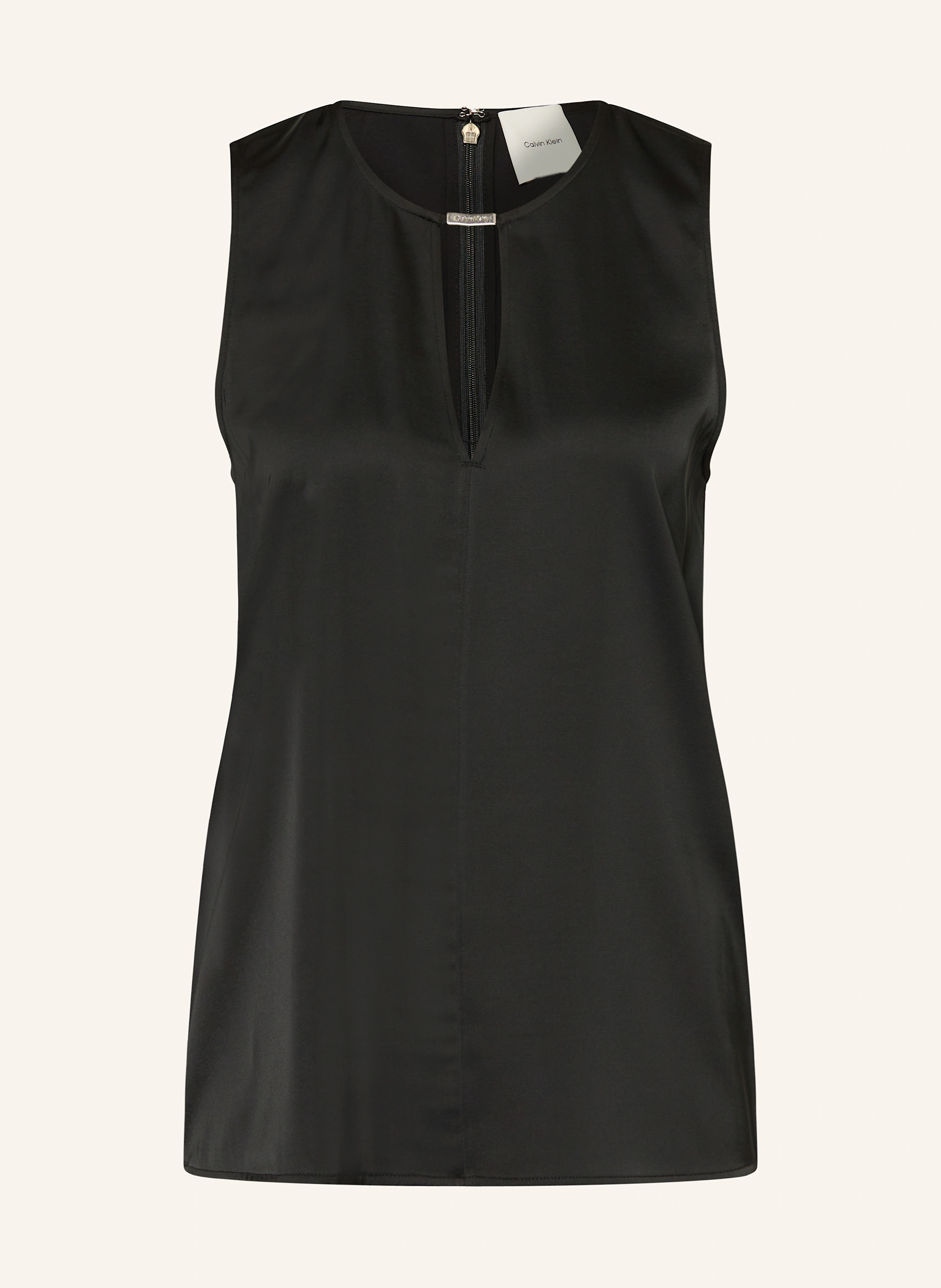 Calvin Klein Blusentop aus Satin mit Cut-out