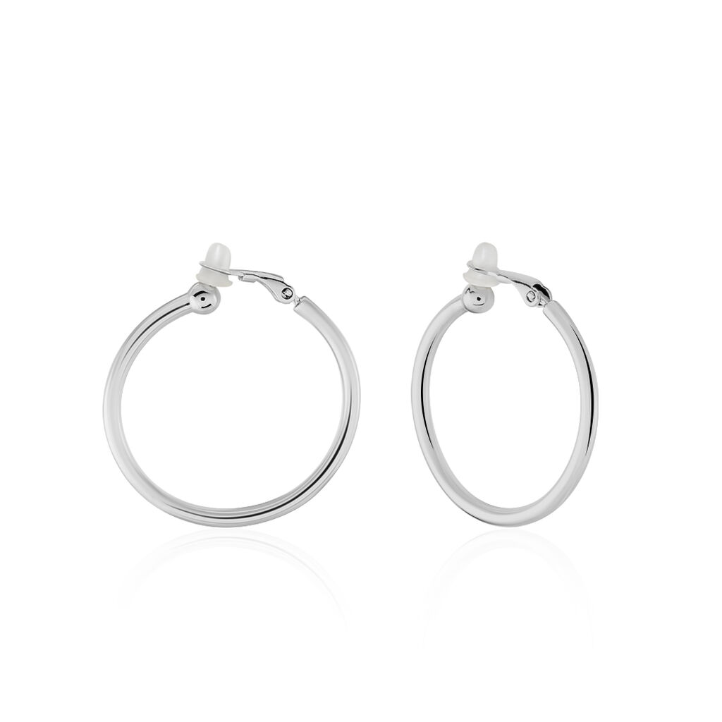 Créoles Maxa Argent Blanc