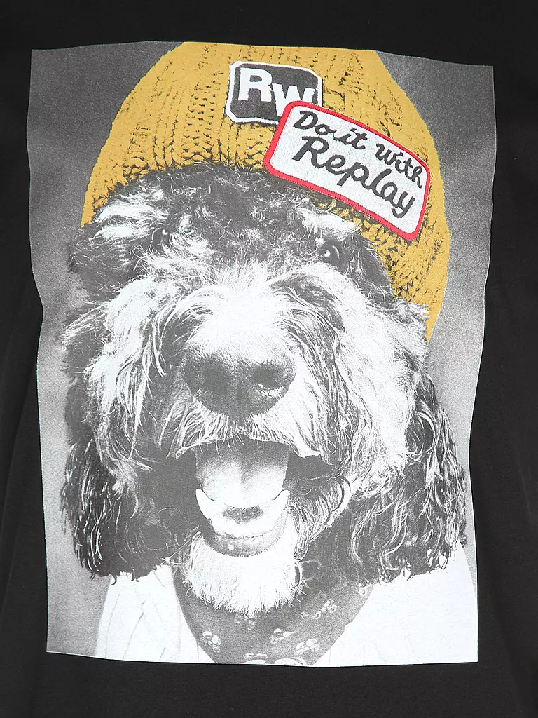 REPLAY T-Shirt  schwarz