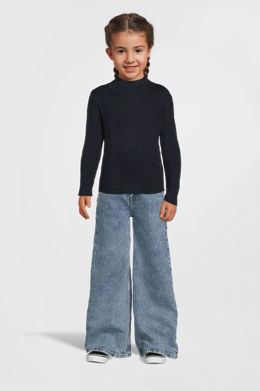 NAME IT top NKFPRIAGLITTER met glitters donkerblauw