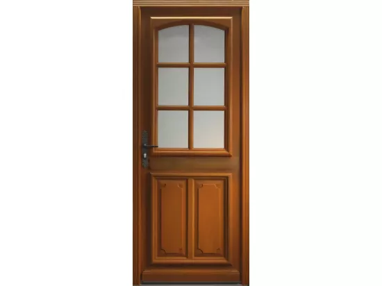 Porte D'Entrée Bois Vitrée, Marine, H,200Xl,80 P, Droit Côtes Tableau